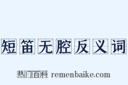 短笛无腔反义词是什么意思的图片